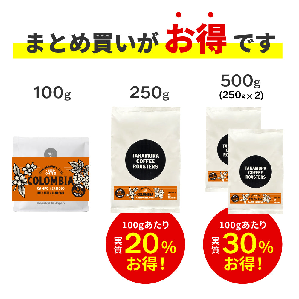 ● 【送料無料】 コロンビア ALEプロセス カンポエルモッソ ( COLOMBIA ALE Processe Campo Hermoso) ( コーヒー ) ※同梱不可